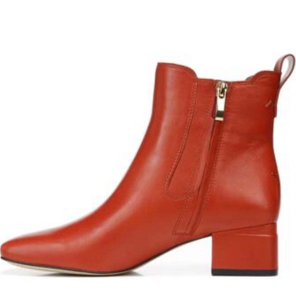 Franco Sarto Waxton Booties, Size 7, true to size. Color: Red-Orange. New.
